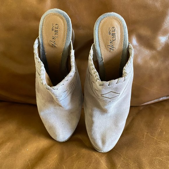 EURO SOFT Suede Mules Size 9 - Picture 2 of 3